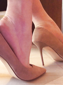 Beige shoes