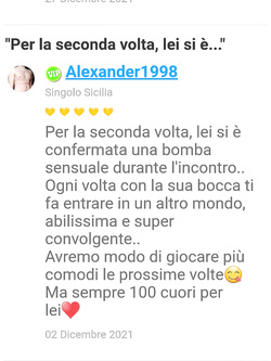 Il mio annuncio è i feedback delle coppie che ho incontrato.