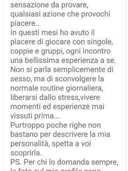 Il mio annuncio è i feedback delle coppie che ho incontrato.