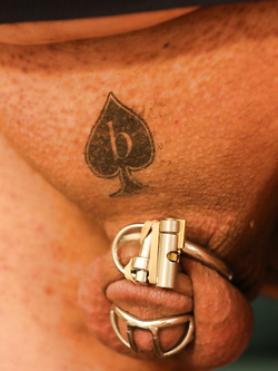 Beta Dicklette with a Big Beta Tattoo