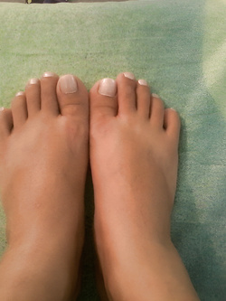 Asian Lucy's tied up feet and toes