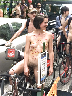 Hairy Lawyer Juliane Heider nude in public
