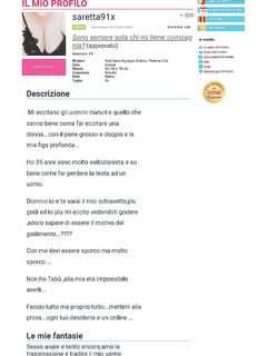 Mi trovi su Riv Ragazze in vendita come  Saretta91x ti aspetto Parte 2